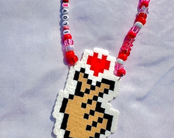 I Love U Perler Necklace | Rave & Festival Accessory