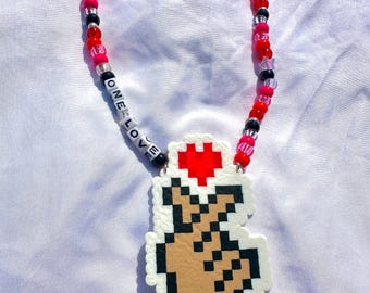 One Love Perler Necklace | Rave & Festival Accessory