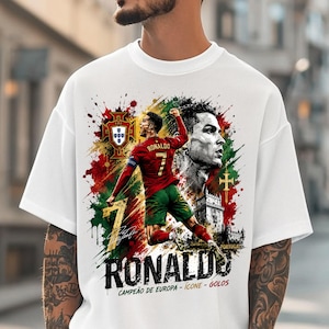 CR7 Digital Download, Ronaldo Vector Design for T-Shirt, Soccer Graphic Tee Sublimation Print, Soccer Trading Card PNG, Digital Download