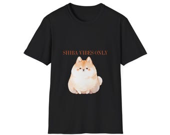 Shiba Inu Aquarell Illustration T-Shirt, Shiba Vibes Nur Tee