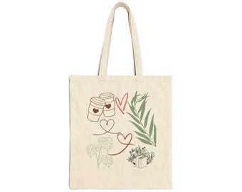 Cute Coffee Aesthetic Tote Bag, Minimalist Canvas Tote, Coffee Lover Gift, Neutral Aesthetic Bag, Cute Everyday Tote
