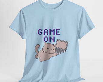 Lustiges Gaming Shirt mit Gamer Katze