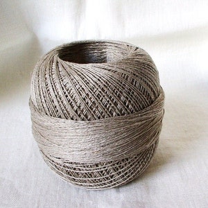 Natural Linen Flax Color Yarn Thread 68 tex/2 filament/3.5 oz/100 grams - DIY - knitting, crochet, carpet weaving, crafts, lace or tatting