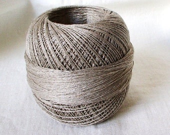 Natural Linen Flax Color Yarn Thread 68 tex/2 filament/3.5 oz/100 grams - DIY - knitting, crochet, carpet weaving, crafts, lace or tatting