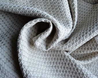 Tissu en Nid d'abeilles blé Couleur Lin Coton Tissu bio--Projets de bricolage