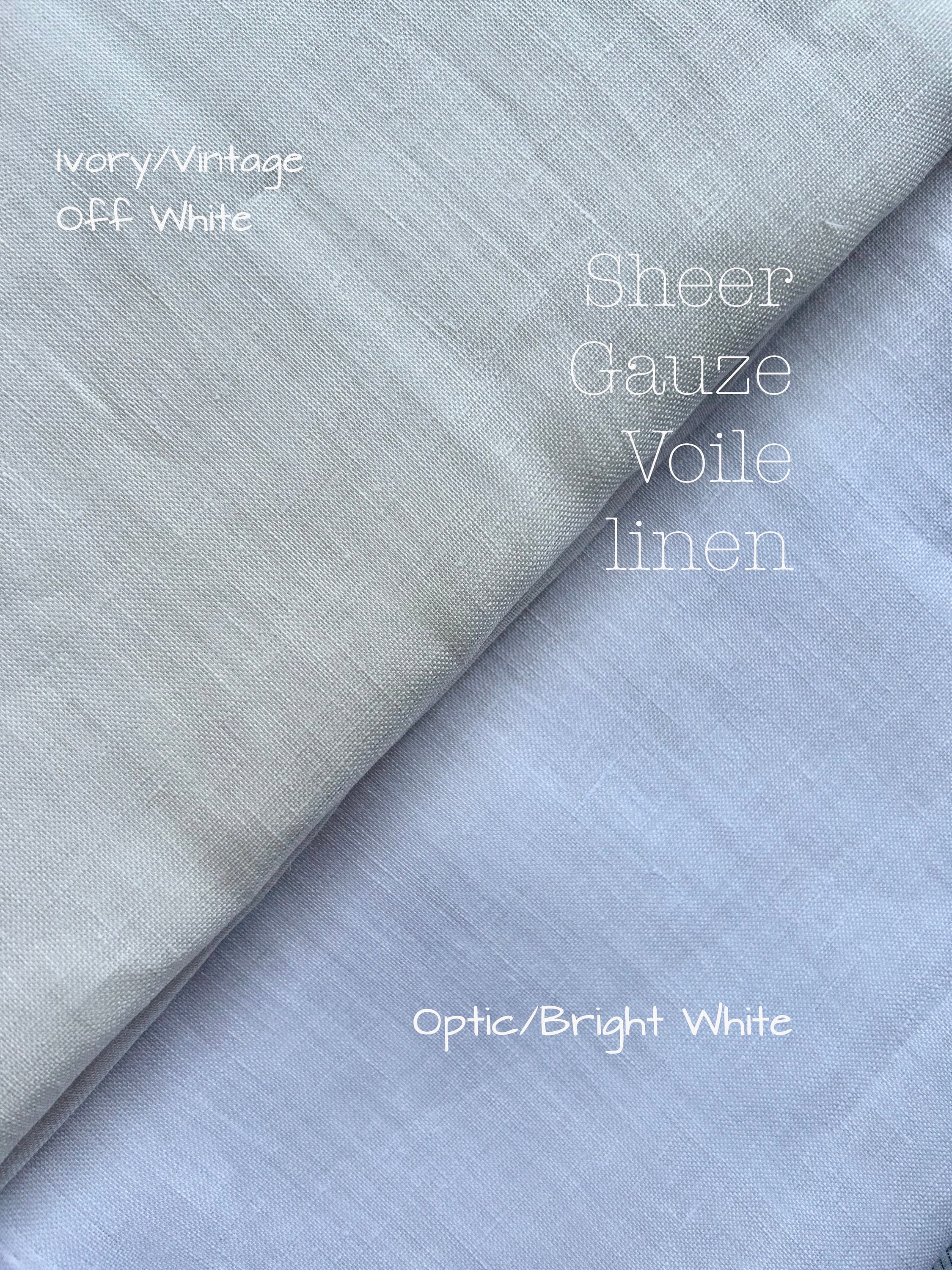 Sheer Gauze Linen-eyelet Voile-white Thin Transparent Linen Fabric