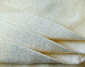 Pure Linen Fabric Delicate Cream colored French Style Off White Vintage White color Softened Tissue--DIY projects