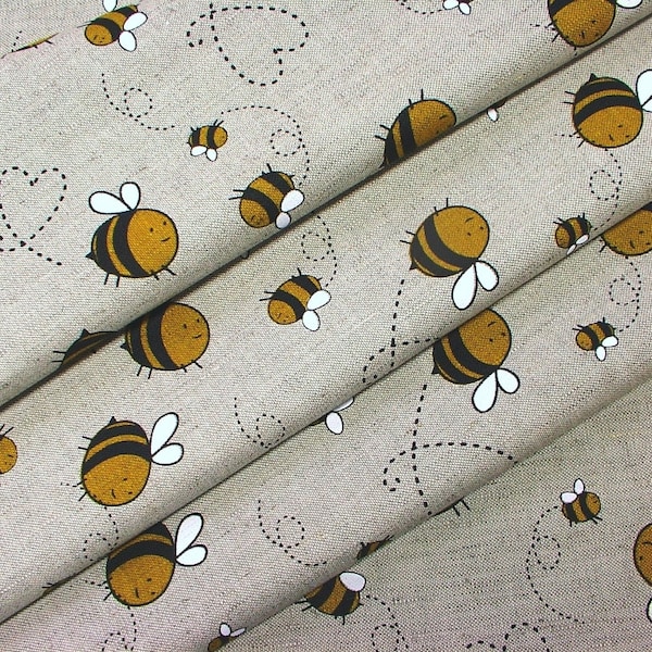 Honey Bee Print Fabric - Etsy