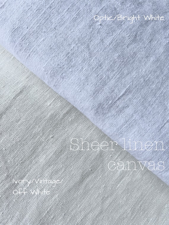 Sheer Linen Fabric-eyelet Linen Fabric-white Mesh-ivory Loosely