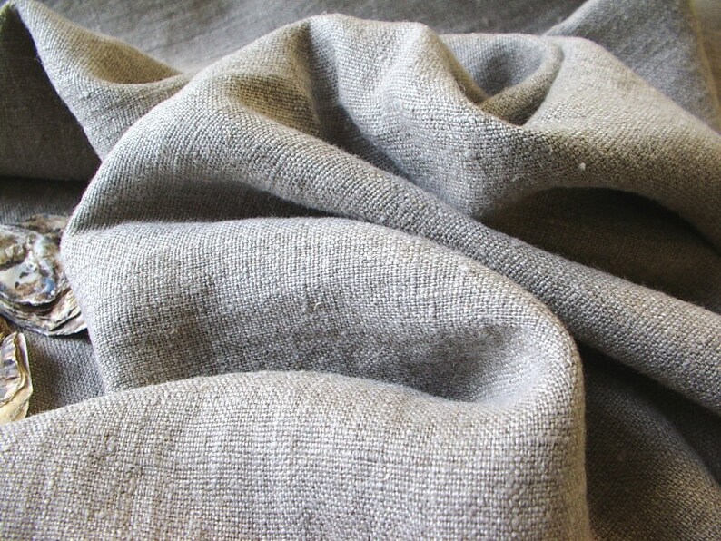 Soft Burlap Linen Thick Natural Pure Flax Eco Friendly FabricOrganic Upholstery Weight LinenDIY projectsWholesale Available image 4