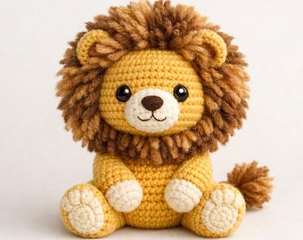Crochet Lion Amigurumi Pattern | Beginner Friendly Plush Toy Tutorial (PDF Download)