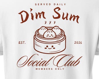 Vintage Dim Sum Social Club T-Shirt | Retro Asian Food Graphic Tee