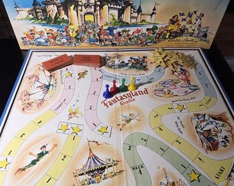 Juego de mesa Fantasyland de Walt Disney de 1956 - Completo - Parker Brothers