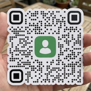 Custom QR Code Sticker, Personalized Business Logo Vinyl Decal, Custom Linktree Social Media Sticker for Shop Window