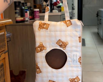 On-the-Go Bear Print Wipe Pouch Holder – Travel Essential