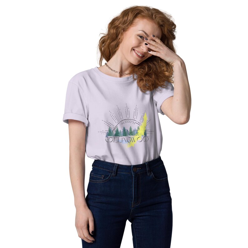 COLLINGWOOD Unisex Organic Cotton Creator 2.0 T-Shirt | Bone, Lavender , White  Soft Tee