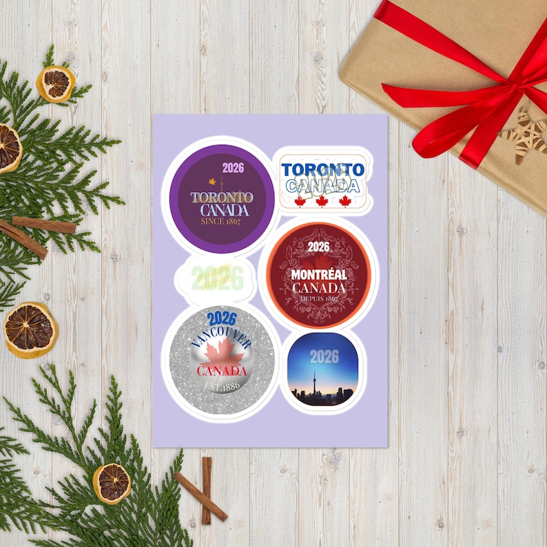 2026 Canadian City Sticker sheet