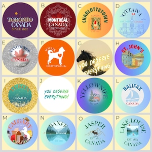 Crea tu propio juego de pines de Canadá: elige cualquier paquete personalizado de 5 pines (de la A a la P). imagen 2