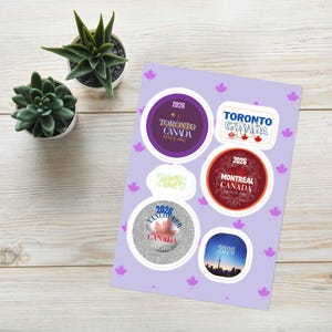 2026 Canadian City Stickers | Toronto, Vancouver, Montreal Glossy Vinyl Decals image 9