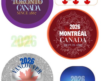 Toronto Pride Sticker Sheet, Canada Maple Leaf Decals, City Love Stickers, Digital Download Printable