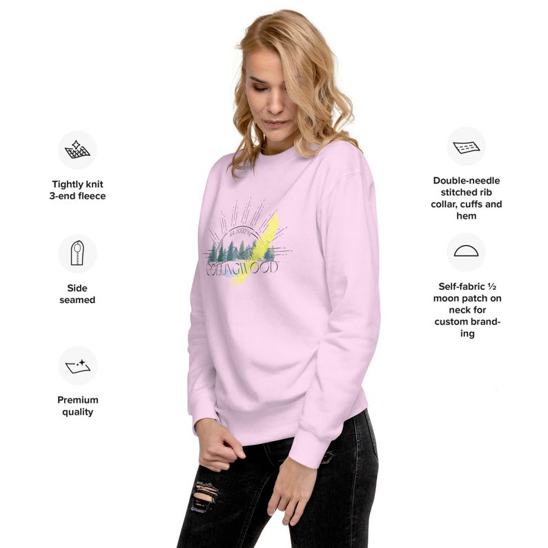 COLLINGWOOD Unisex Premium Sweatshirt | Lavender, Latte, Bone, White| Premium Soft Cotton Pullover