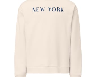 New York Minimalist Serif Print Sweatshirt | AS Colour Relaxed Fit Crewneck