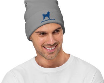 Embroidered Beanie - Always, Everything is ok - Shiba Inu Toque | Hat