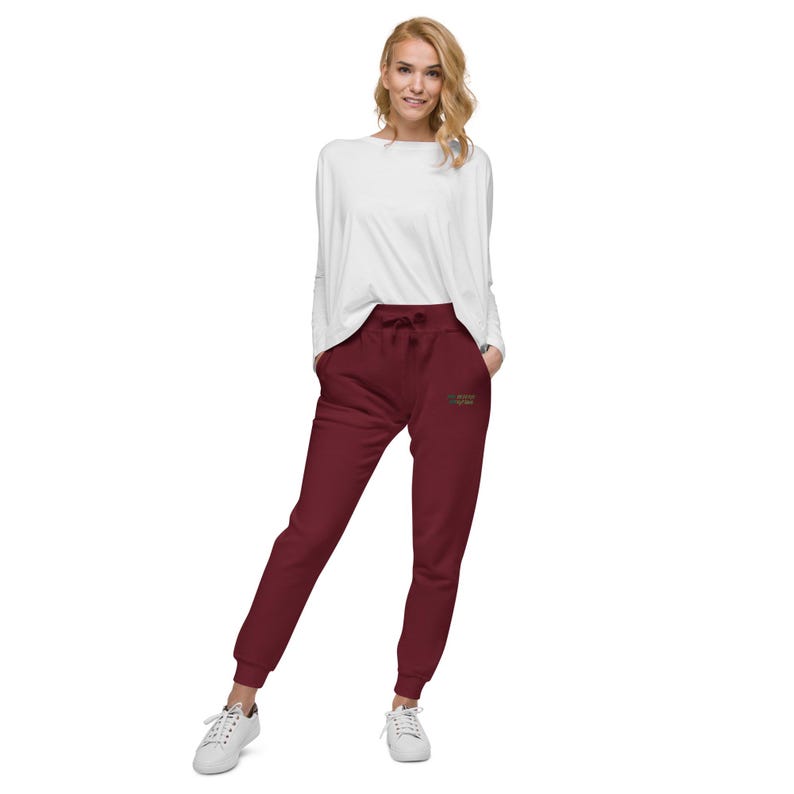 Custom Embroidered Fleece Joggers - You deserve everything- Unisex fleece sweatpants image 13