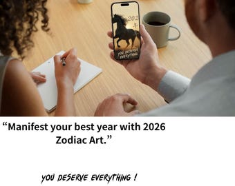 2026 Jahr des Pferdes Wallpaper Bundle, majestätisches Pferd, goldener Sonnenaufgang, Affirmation (digitaler Download)