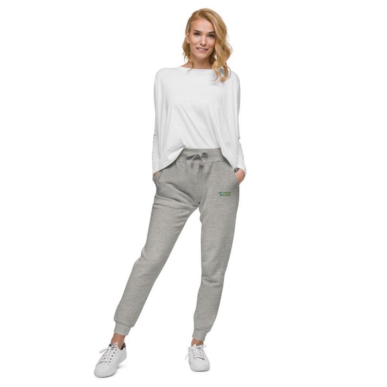 Custom Embroidered Fleece Joggers - You deserve everything- Unisex fleece sweatpants image 10