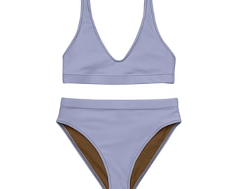 Lavendelblauer Bikini mit hoher Taille | Damen Sommermode 2026