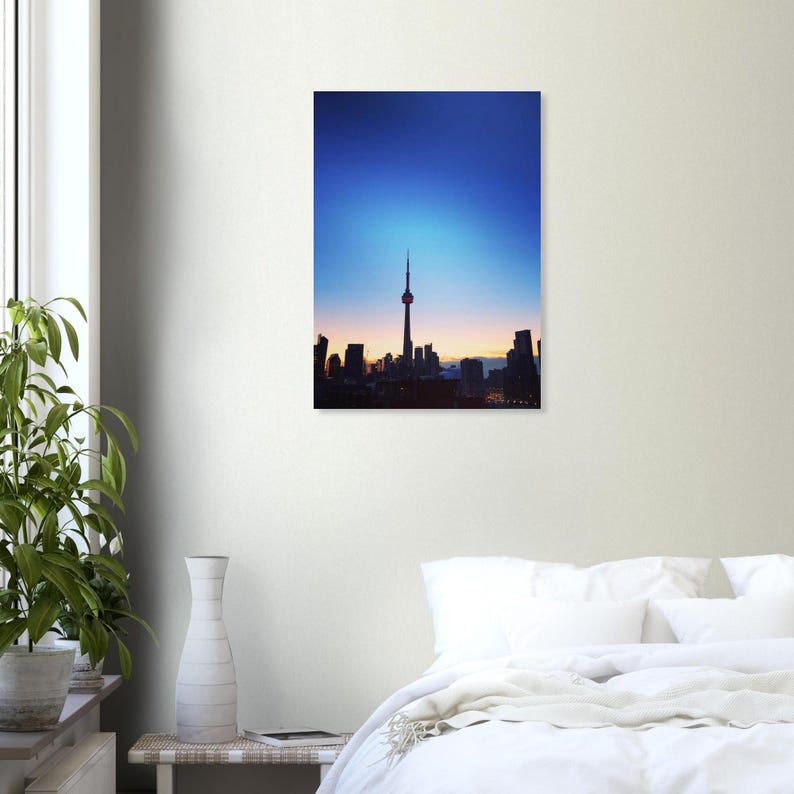 Toronto Skyline Poster | CN Tower Sunrise, Semi-Glossy Print (50x70 cm/ 20X28") image 3