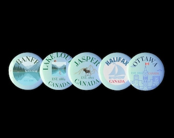 Build Your Own Canada Pin Button Set : Choose Any 5 Custom Pack( A to P)