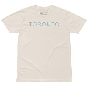TORONTO Typography Print with Mist Blue | Matching Bone T-Shirt | Minimalist Hometown Series image 2
