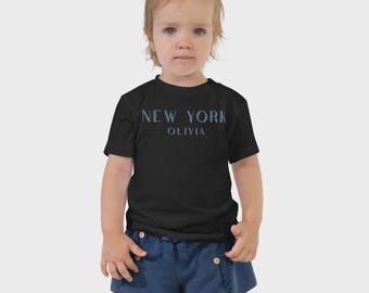Custom City Name Toddler Short Sleeve T-shirt Bella + Canvas  | Personalized Gift