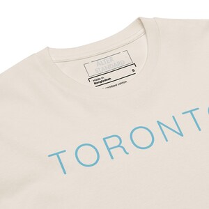 TORONTO Typography Print with Mist Blue | Matching Bone T-Shirt | Minimalist Hometown Series image 5