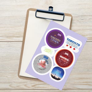 2026 Canadian City Sticker sheet