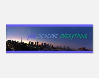 Toronto Skyline Leinwand Druck, motivierende Wandkunst, Panorama Stadtbild Büro Dekor, individuelle Toronto Geschenk, modernes urbanes Wohndekor