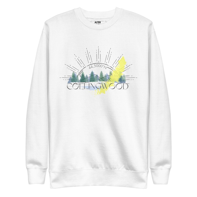 COLLINGWOOD Unisex Premium Sweatshirt | Lavender, Latte, Bone, White| Premium Soft Cotton Pullover