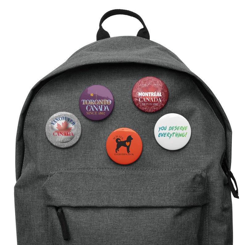 Set of pin buttons