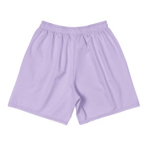 MONTRÉAL CANADA  Heritage Symbol Print Athletic Lavender Fog Long Shorts by Alter Standard | Eco friendly Unisex Long Shorts back