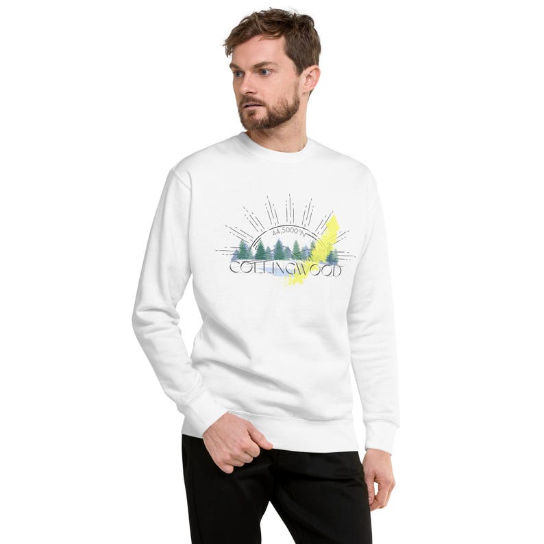 COLLINGWOOD Unisex Premium Sweatshirt | Lavender, Latte, Bone, White| Premium Soft Cotton Pullover