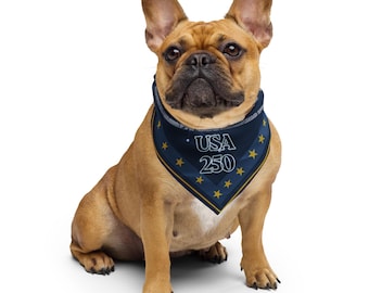 USA 250th Anniversary Bandana, Statue of Liberty Print Scarf, Patriotic Semiquincentennial Gift