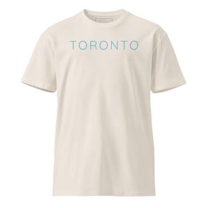 TORONTO Typography Print with Mist Blue | Matching Bone T-Shirt | Minimalist Hometown Series image 4