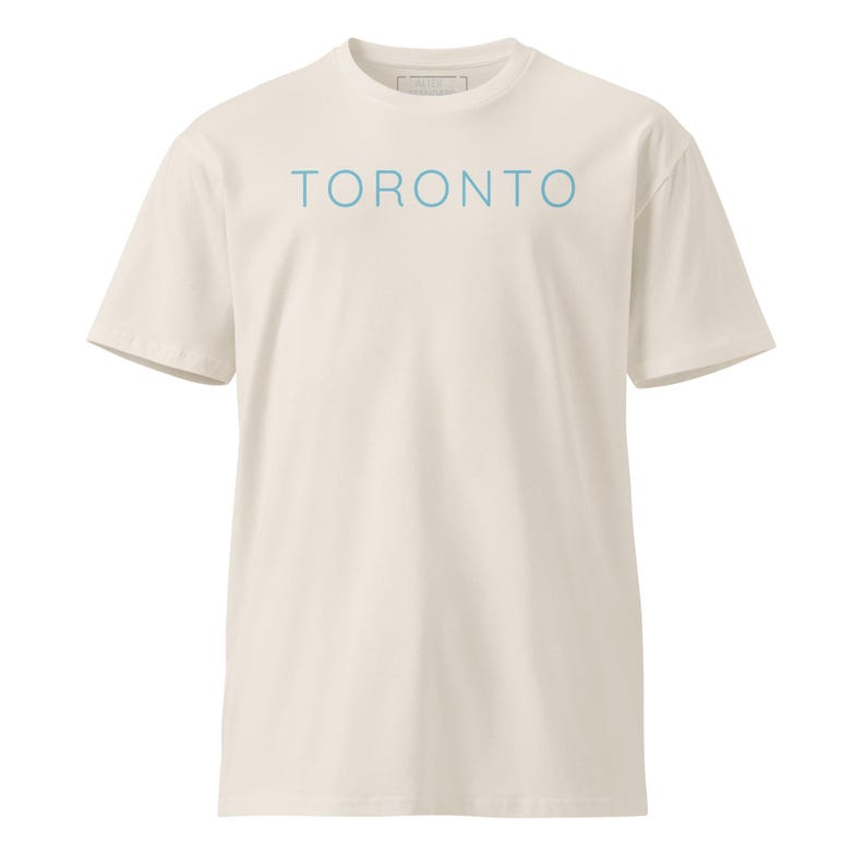 TORONTO Typography Print with Mist Blue | Matching Bone T-Shirt | Minimalist Hometown Series image 4