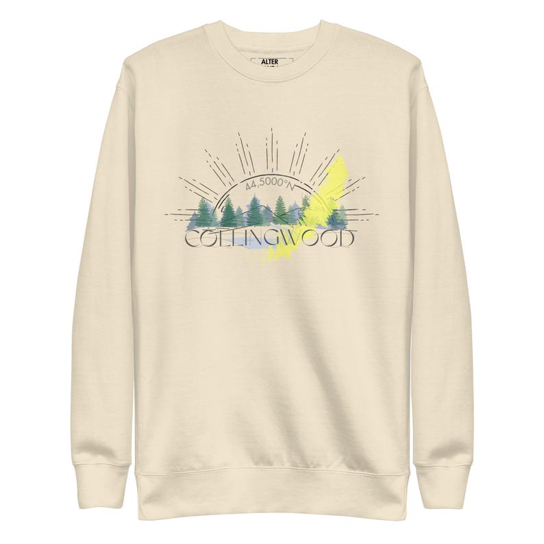 COLLINGWOOD Unisex Premium Sweatshirt | Lavender, Latte, Bone, White| Premium Soft Cotton Pullover