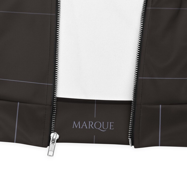 Espresso Brown & Lavender Grid Pattern Unisex Bomber Jacket |