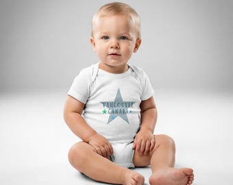 Vancouver Canada Celestial Star Baby Jersey Strampler | Weicher Baumwollbabybody | Kaninchenfelle 4424 Minimalistische Kleidung | Alter Standard