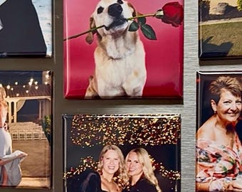Imanes personalizados con fotos de mascotas / Imanes para nevera / Para amantes de perros y gatos / (2x2)