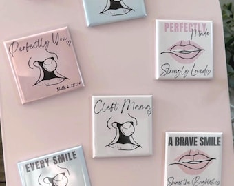 Imanes personalizados para labio hendido / Gráficos personalizados / 2x2